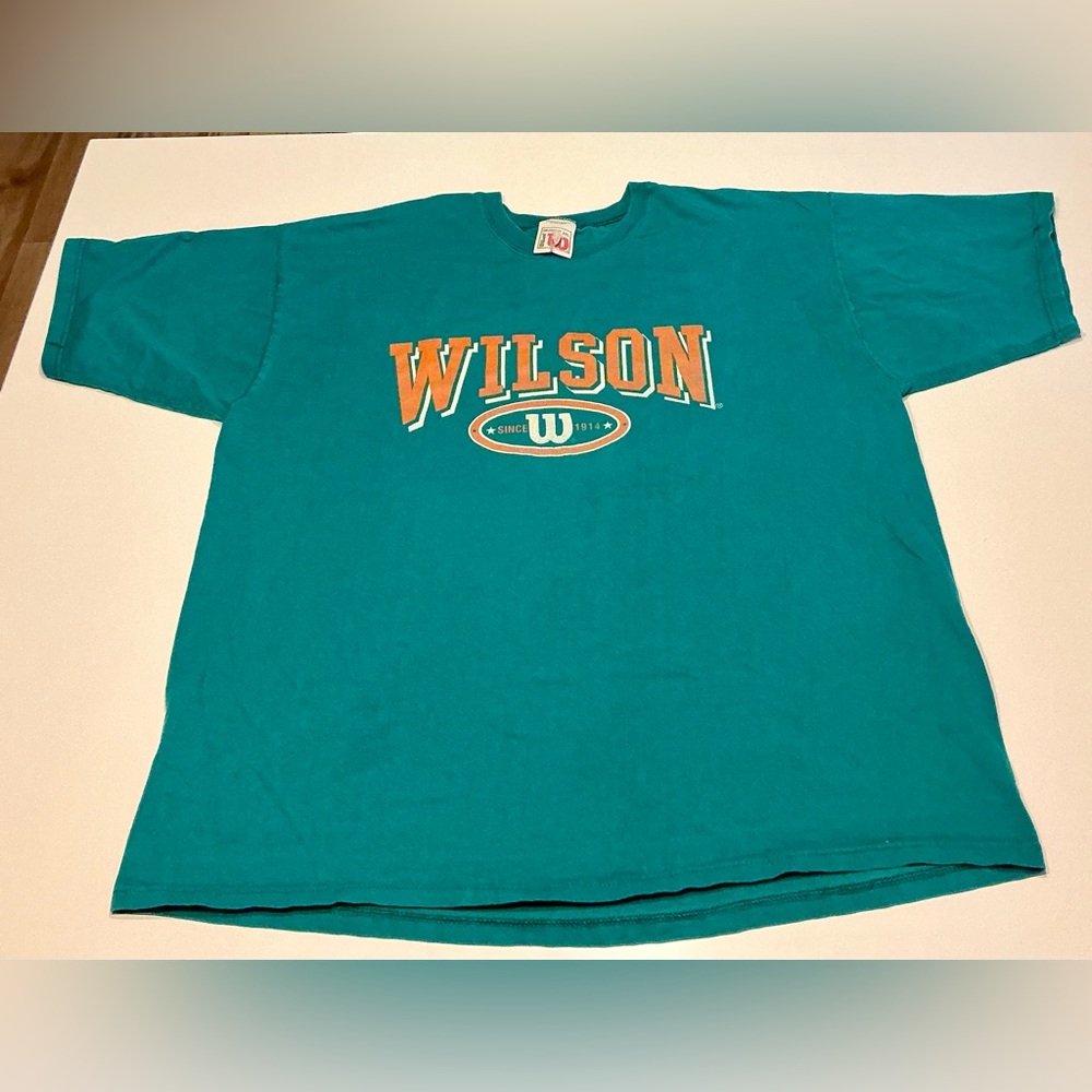 90s Wilson Turquoise Crew Neck Tee